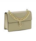 Handtasche mit Kettenhenkel beige