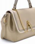 Handtasche mitKetten-Details sesam