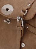 Handtasche mitdekorativen Zierschnallen camel