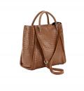 Henkeltasche + Schultertasche cognac