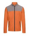Herren-Fleecejacke kürbis-grau
