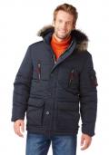 Herren-Jacke mit Webpelzkragen marine