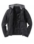 Herren-Lederimitatjacke + Beanie