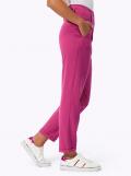 High-Waist-Stretchhose fuchsia