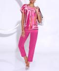 High-Waist-Stretchhose fuchsia
