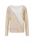 Intarsien-Pullover ecru-sand