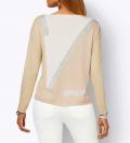 Intarsien-Pullover ecru-sand