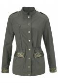 Jacke mit Pailletten khaki