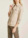 Jacke mit Strass beige