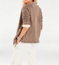 Jacke mit Webpelzfutter taupe