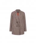 Jacquard-Blazer terra-rauchblau-gemustert