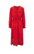 Jacquard-Kleid rot