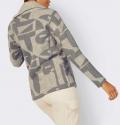 Jacquard-Pullover sand-grau