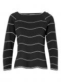 Jacquard-Pullover schwarz-offwhite