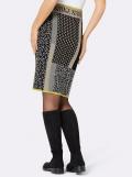 Jacquard-Strickrock schwarz-hellgrau-gemustert