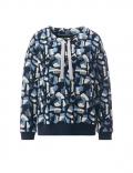 Jacquard-Sweatshirt mittelblau-royalblau
