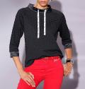 Jacquard-Sweatshirt schwarz