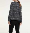 Jacquardjacke schwarz-offwhite