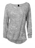 Jacquardshirt mit Pailletten grau