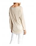 Jacquardshirt mit Pailletten sand
