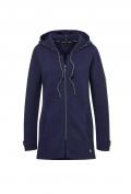 Jacquardstrickjacke mit Kapuze marine