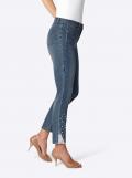 Jeans mit Spitze blau-used