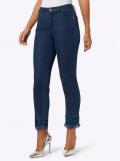 Jeans mit Spitzenabschluss blue-stone-washed