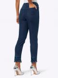 Jeans mit Spitzenabschluss blue-stone-washed