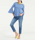 Jeans mit Strass blau