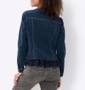Jeansblazer mit Spitzenbordüre blue-stone-washed