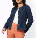 Jeansblazer mit Stickerei blue-stone-washed