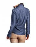 Jeansbluse blau
