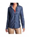 Jeansbluse blau