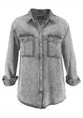 Jeansbluse grau used Gr. 42