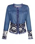 Jeansjacke Ethno-Style blau