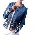 Jeansjacke Ethno-Style blau