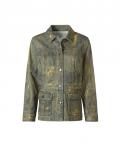 Jeansjackenblazer mit goldfarbenen Details khaki