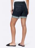 Jeansshort mit fixiertem Umschlag dark blue