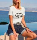 Jeansshort mit fixiertem Umschlag dark blue
