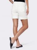 Jeansshort mit fixiertem Umschlag ecru