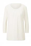 Jersey-Chiffon-Blusenshirt wollweiß