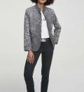 Jersey-Druckblazer grau