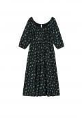 Jersey-Druckkleid schwarz-gemustert