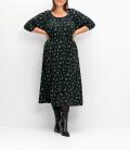 Jersey-Druckkleid schwarz-gemustert