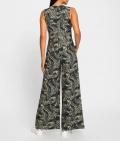 Jersey-Druckoverall khaki-ecru