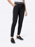Jersey-Jogginghose mit Pailetten schwarz