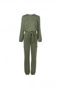Jersey-Jumpsuit mit Cargo-Taschen khaki