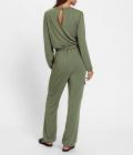 Jersey-Jumpsuit mit Cargo-Taschen khaki
