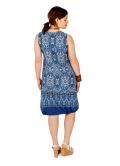 Jersey-Kleid blau-bunt
