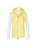 Jersey-Steppjacke zitrone-ecru